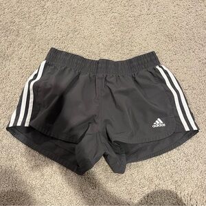 Women’s Adidas Grey 3 Stripe Pacer Shorts Size Smalll